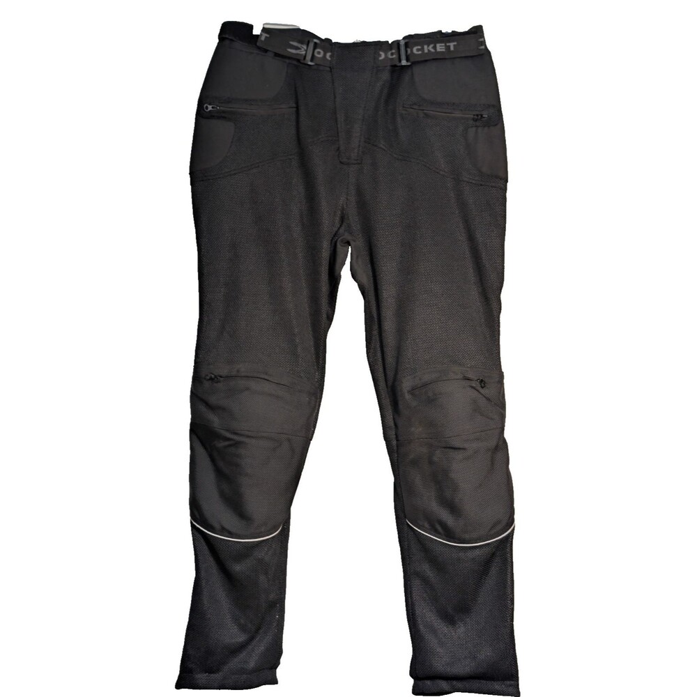 Joe Rocket Phoenix Mesh Armored Motorcycle Overpants Black 3XL Vintage Full Zip